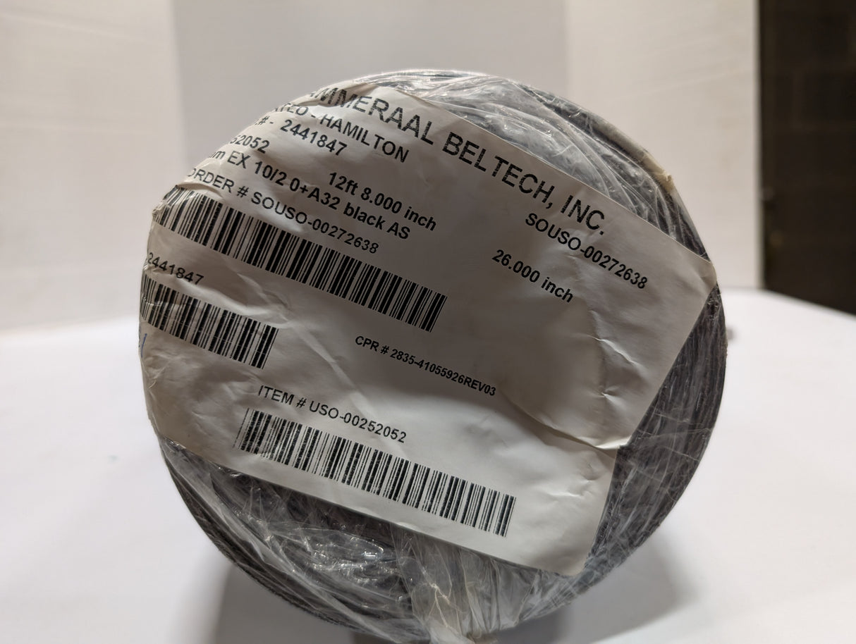 Ammeraal Beltech - Flexam Black Conveyor Belt 12'8" x 26" - USO - 00252052 - New - Big Liquidators