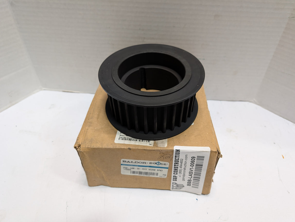 Baldor Dodge - (HTD) Belt Sprocket - P32 - 14M - 55 - 2517 HT250 SPKT - New - Big Liquidators