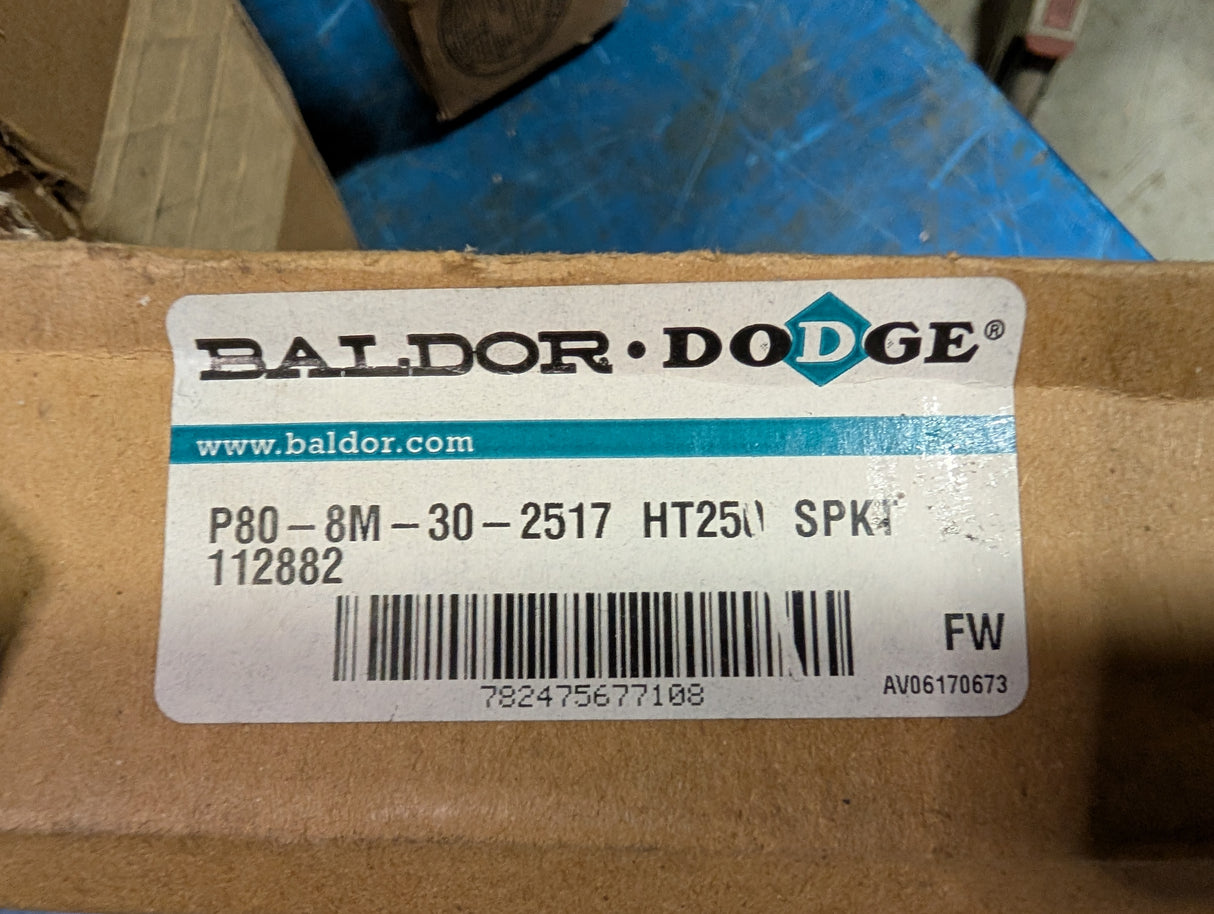 Baldor Dodge - (HTD) Belt Sprocket - P80 - 8M - 30 - 2517 HT250 SPKT - New - Big Liquidators