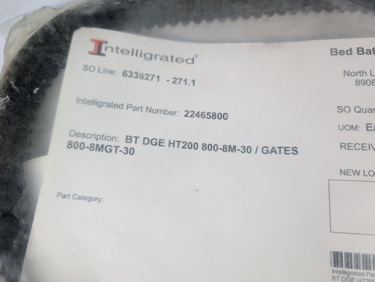 Gates - Power Grip GT 3 Notched Belt - 800 - 8MGT - 30 - New - Big Liquidators