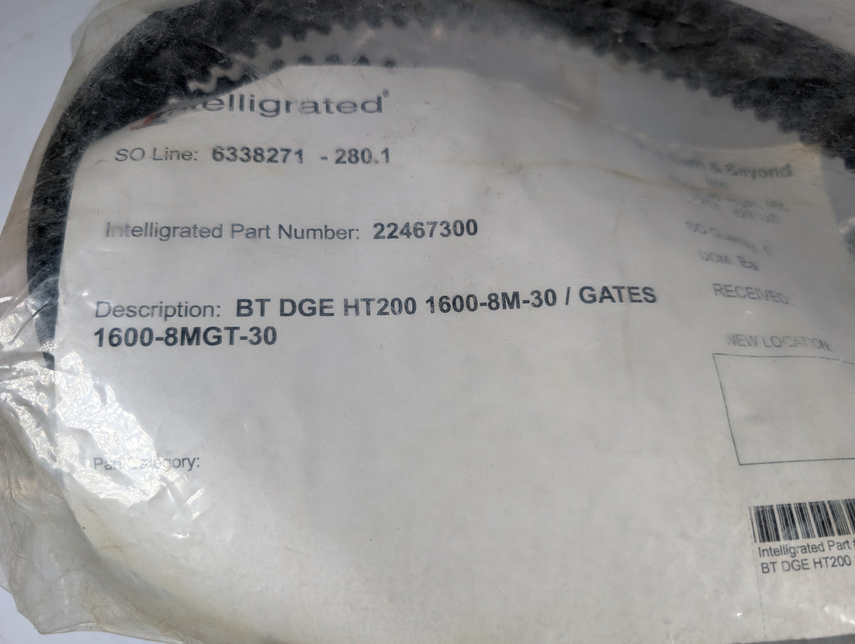 Gates - Power Grip GT 3 Notched Belt - 1600 - 8MGT - 30 - New - Big Liquidators