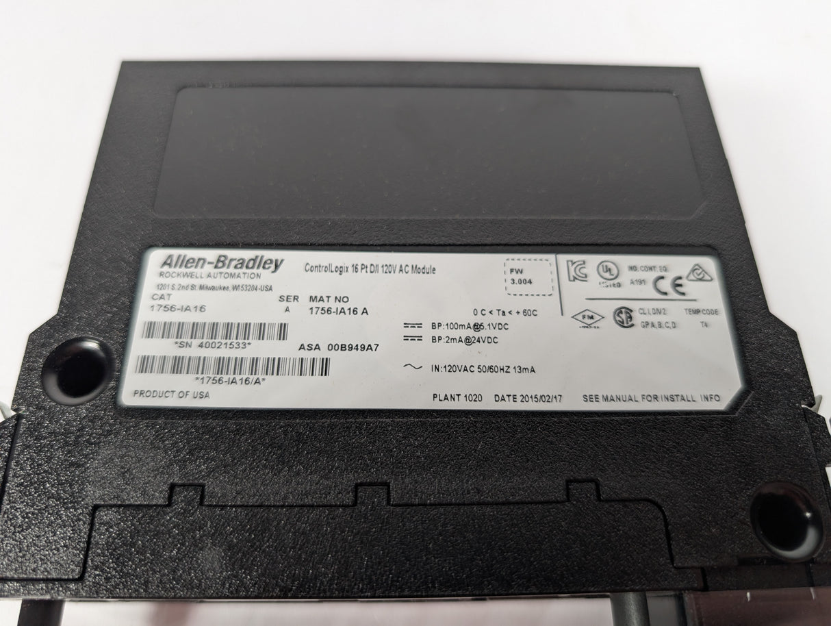 Allen Bradley - ControlLogix Module - 1756 - IA16 - Used - Big Liquidators