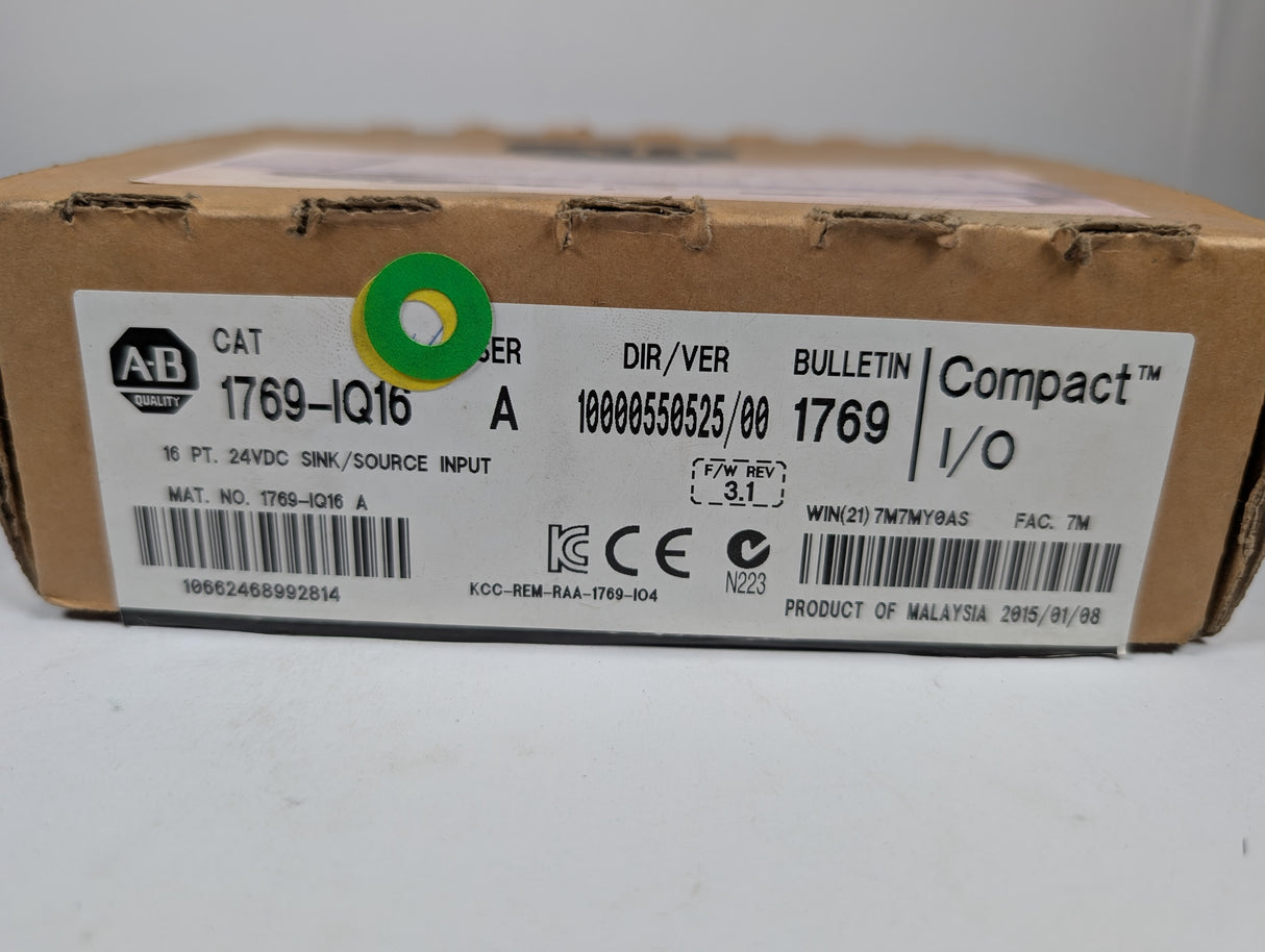 Allen Bradley - CompactLogix I/O Module - 1769 - IQ16 - New - Big Liquidators