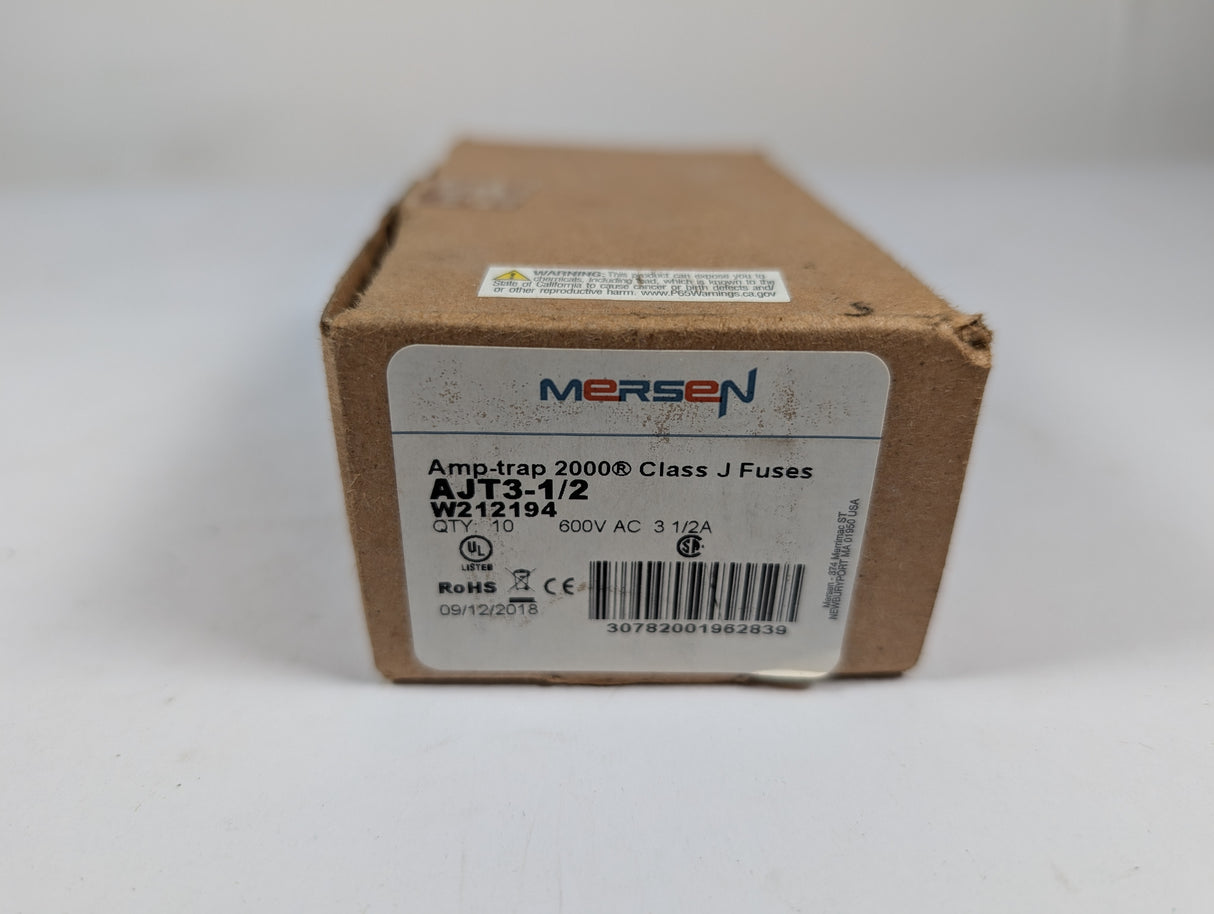 Mersen - Amp - Trap 2000 Class J Fuse - AJT3 - 1/2 - New - Big Liquidators