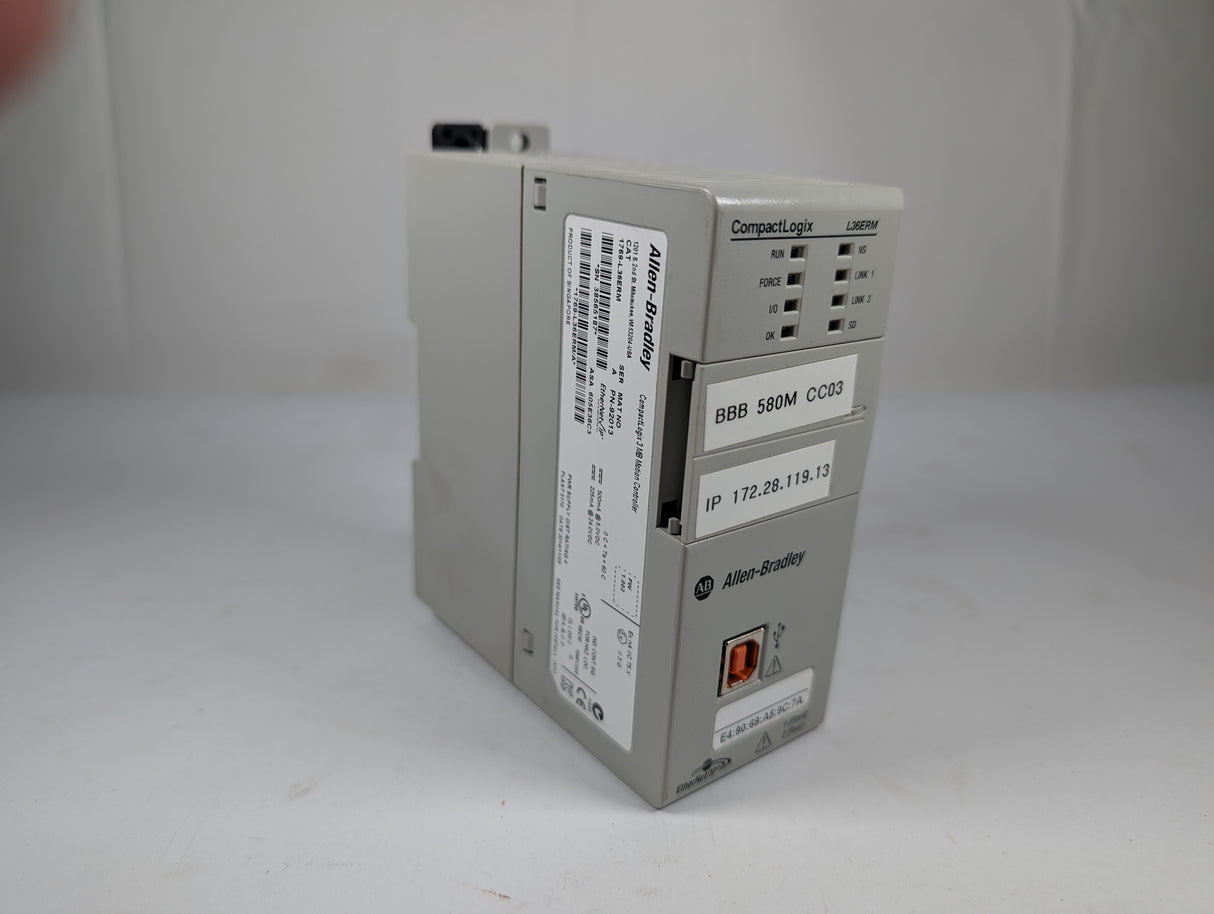 Allen Bradley - 1769 CompactLogix Controller - 1769 - L36ERM - Used - Big Liquidators