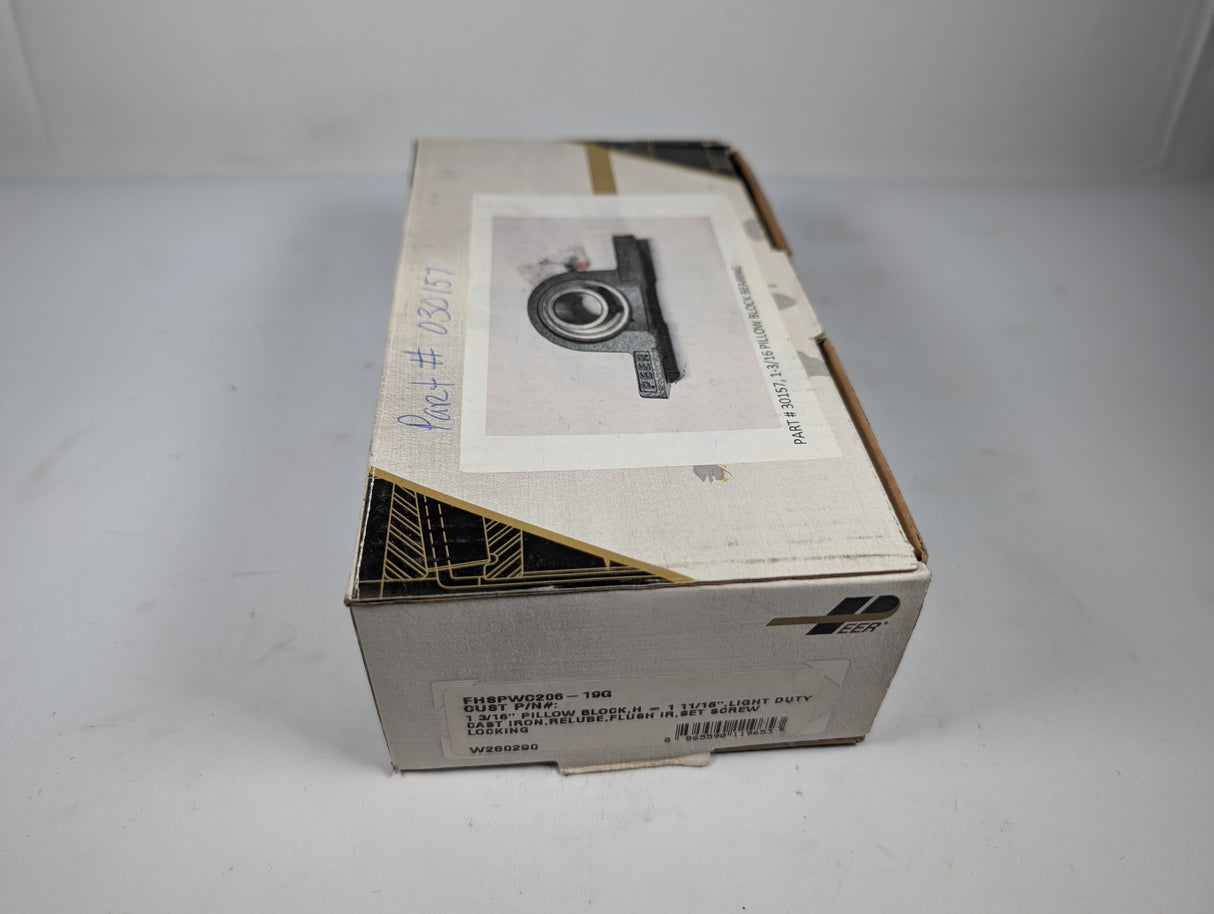 Peer - Pillow Block Ball Bearing Unit - FHSPWC206 - 19G - New - Big Liquidators