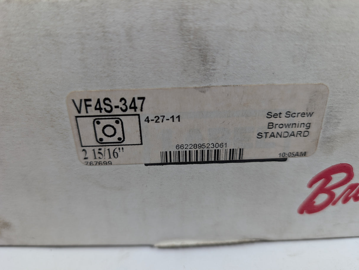 Browning - Four - Bolt Flange Ball Bearing Unit - VF4S - 347 - New - Big Liquidators