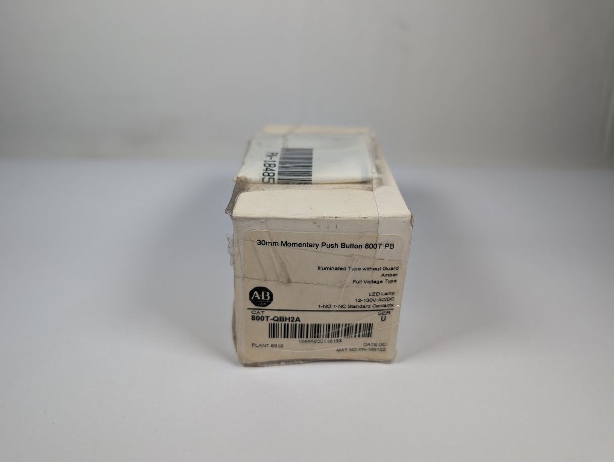 Allen Bradley - 30mm Momentary Push Button Amber - 800T - QBH2A - New - Big Liquidators