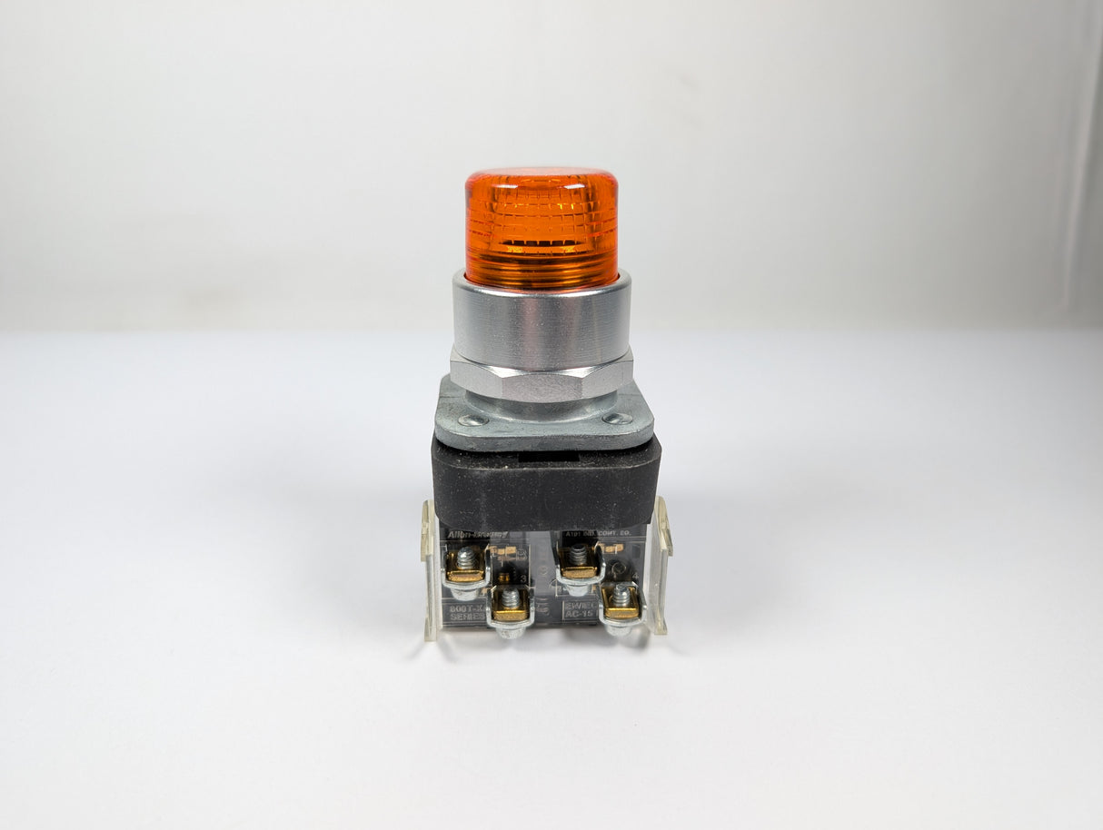 Allen Bradley - 30mm Momentary Push Button Amber - 800T - QBH2A - New - Big Liquidators