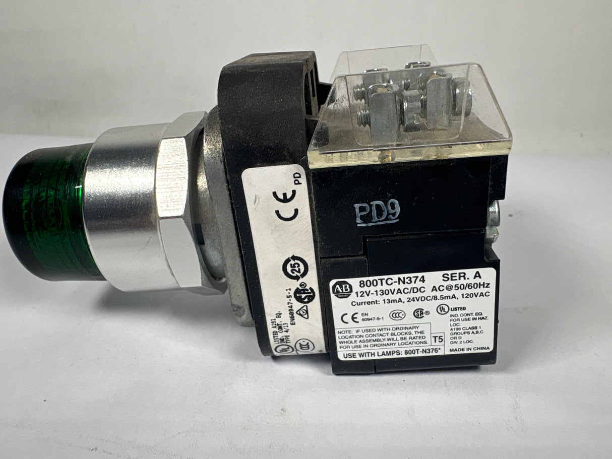 Allen Bradley - 30mm Push Button Green - 800T - QBH2G - New - Big Liquidators