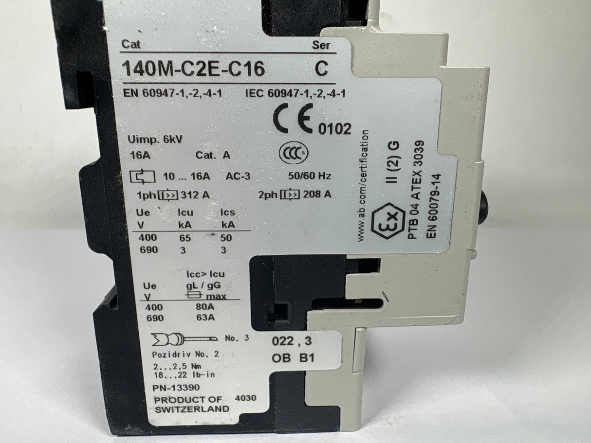 Allen Bradley - 32 Amp Motor Protector/Circuit Breaker - 140M - C2E - C16 - New - Big Liquidators