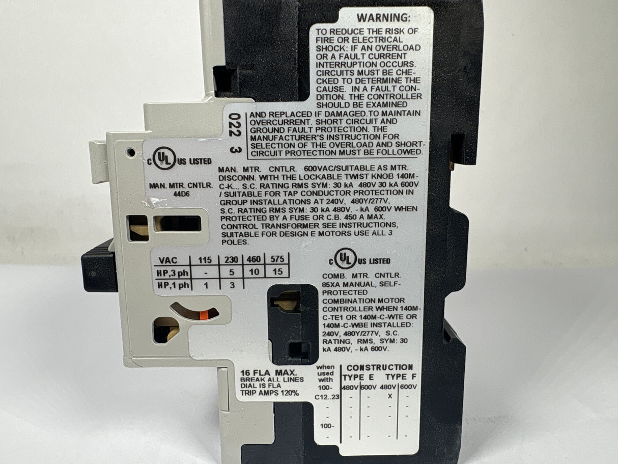 Allen Bradley - 32 Amp Motor Protector/Circuit Breaker - 140M - C2E - C16 - New - Big Liquidators