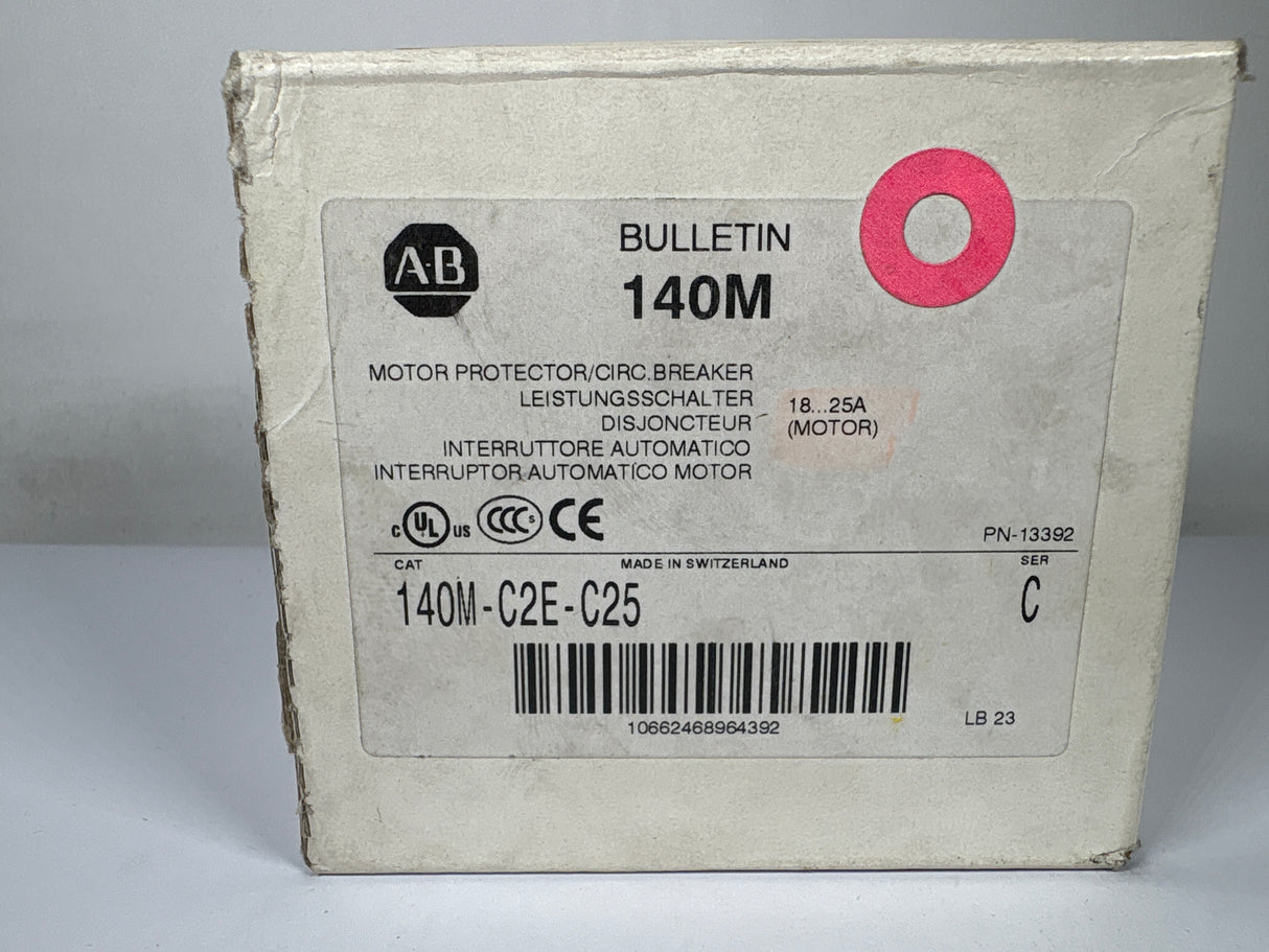 Allen Bradley - 25 Amp Motor Protector/Circuit Breaker - 140M - C2E - C25 - New - Big Liquidators