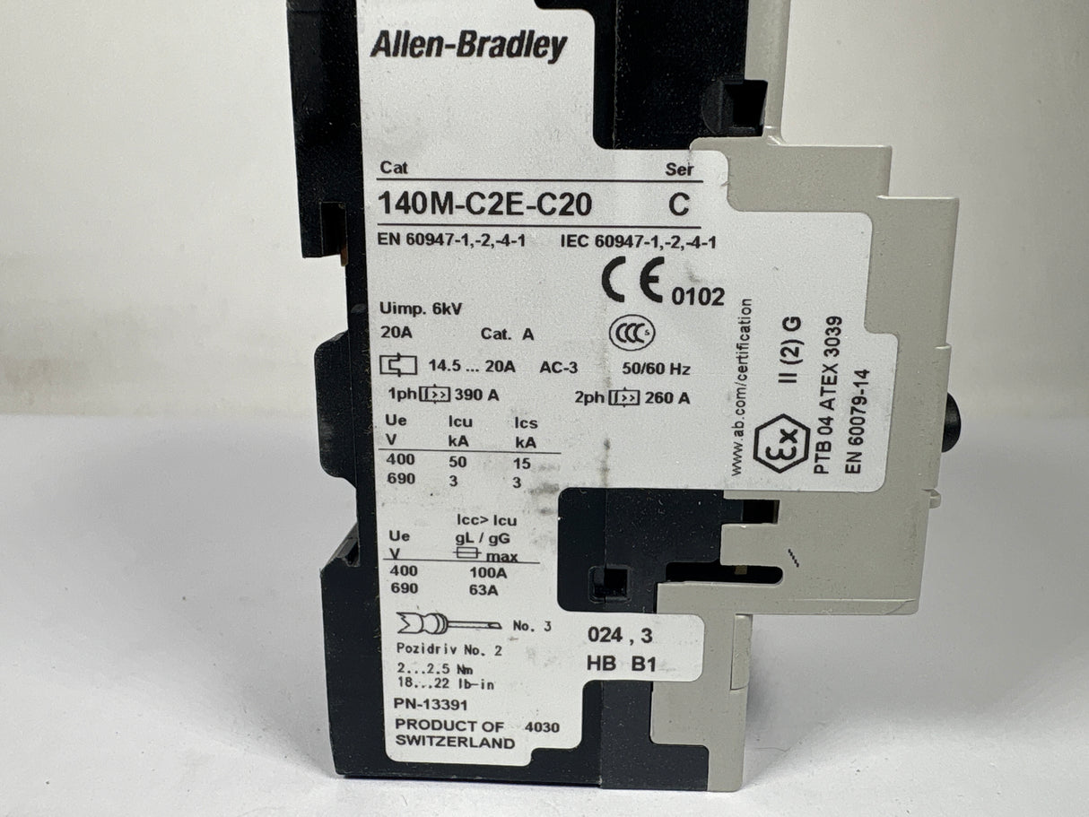 Allen Bradley - 32 Amp Motor Protector/Circuit Breaker - 140M - C2E - C20 - New - Big Liquidators