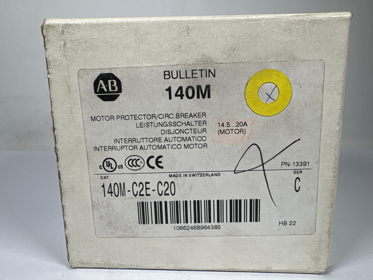 Allen Bradley - 32 Amp Motor Protector/Circuit Breaker - 140M - C2E - C20 - New - Big Liquidators
