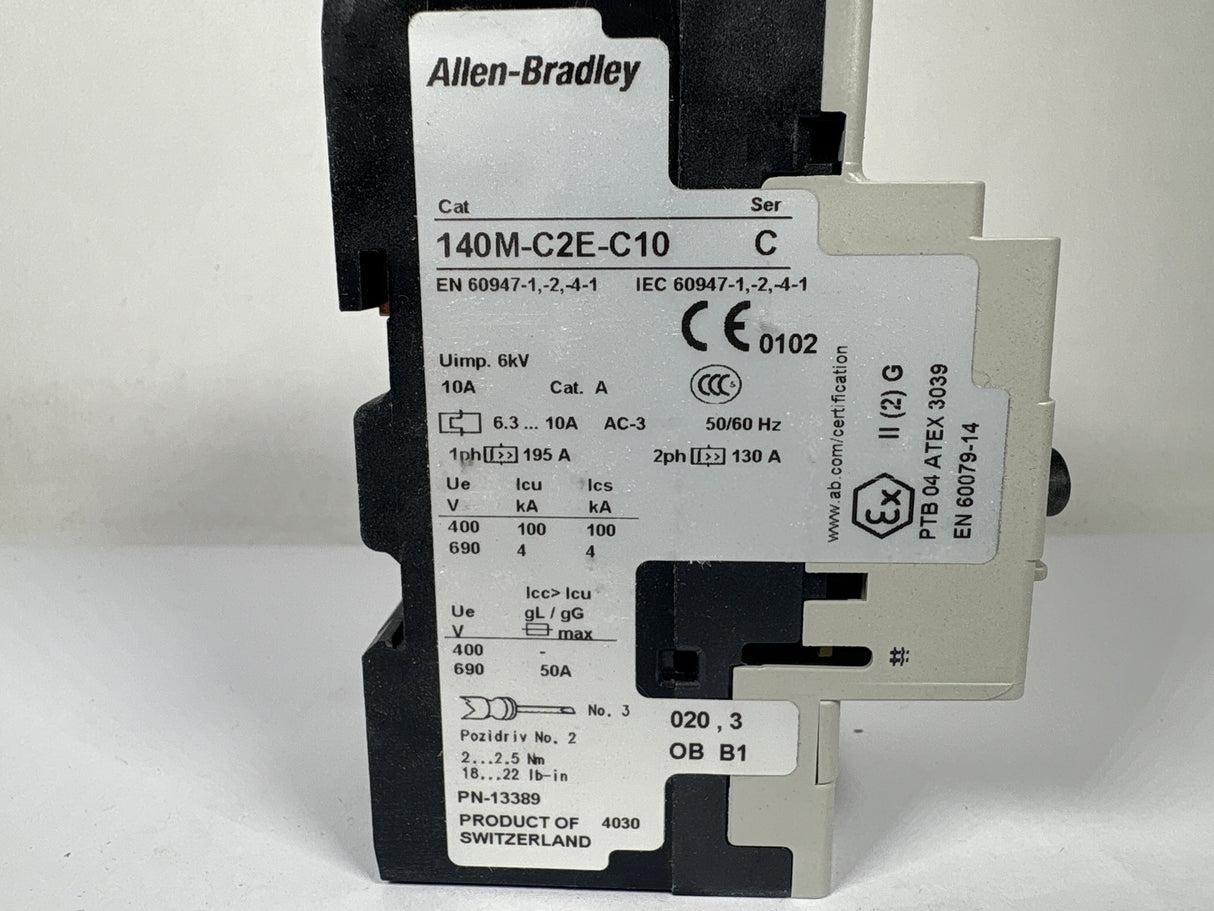 Allen Bradley - 32 Amp Motor Protector/Circuit Breaker - 140M - C2E - C10 - New - Big Liquidators