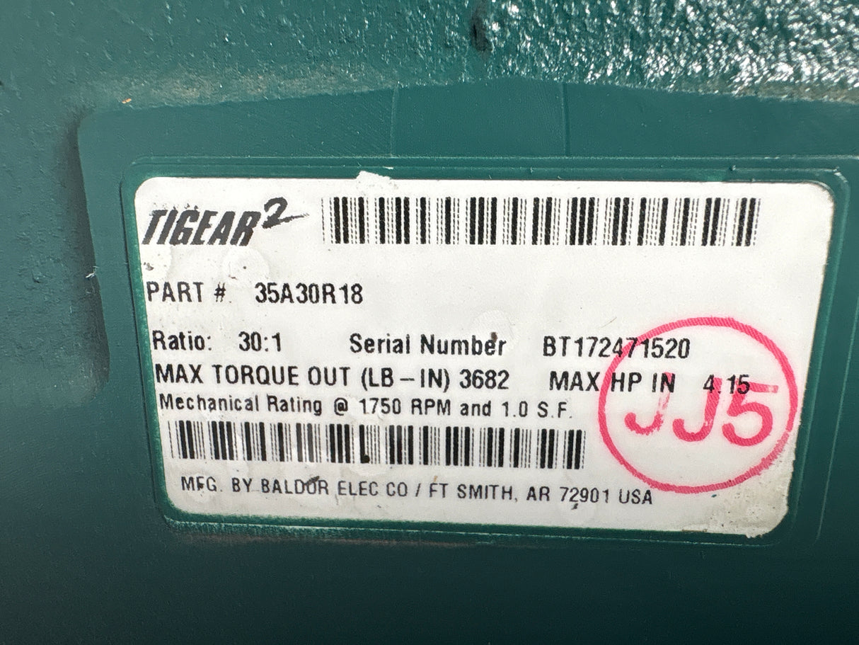 Dodge Tigear - 30:1 Gear Reducer - 35A30R18 - Used - Big Liquidators