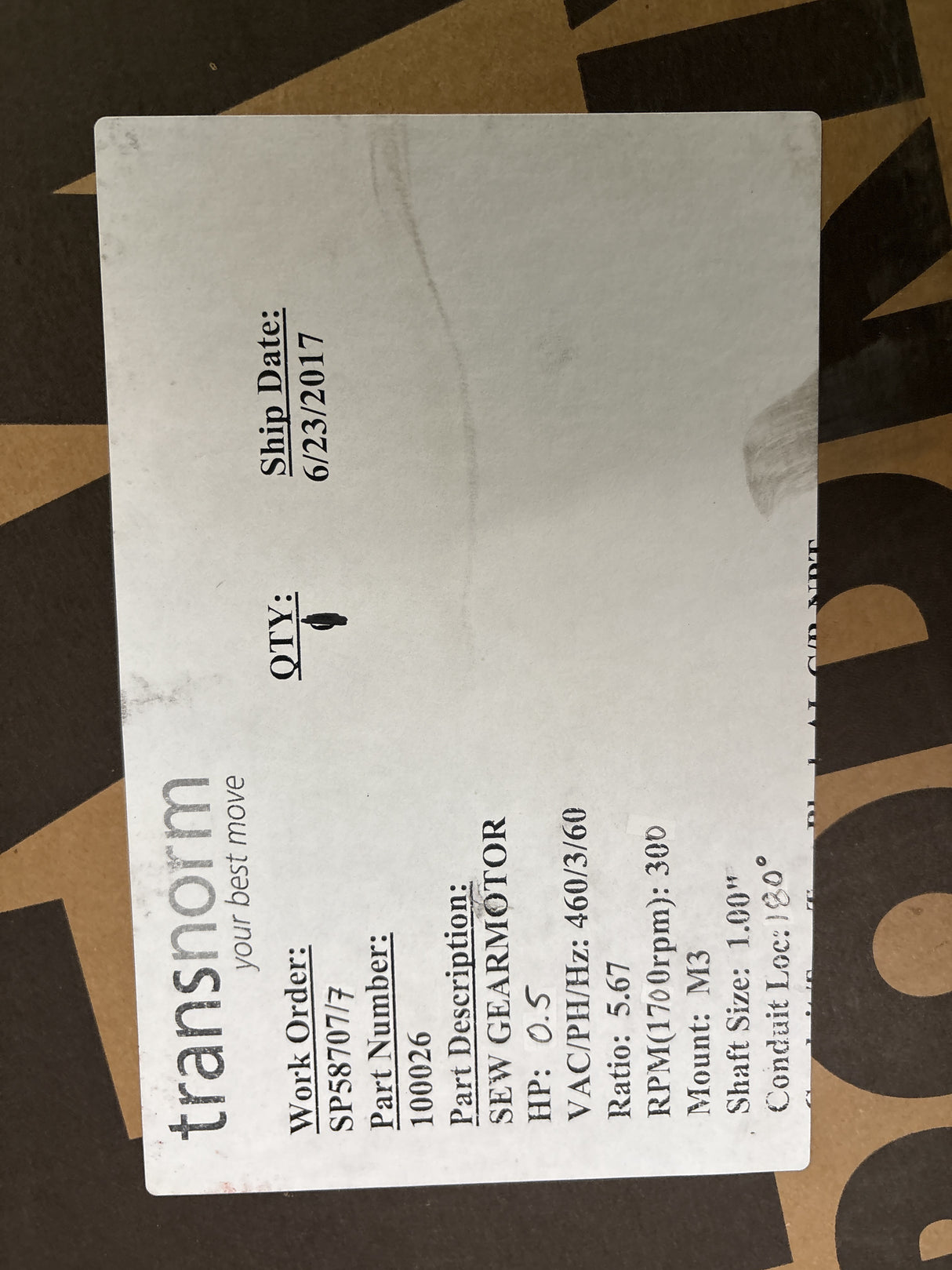 Sew - Eurodrive - 0.5 HP Electric Motor - R37 DRS71S4 - New - Big Liquidators