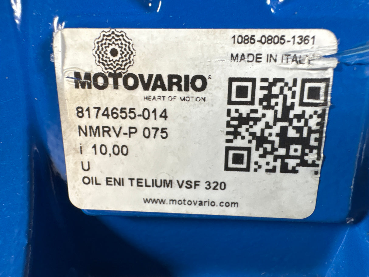 Motovario - 10:1 Worm Gear Reducer - NMRV - P 075 - Used - Big Liquidators