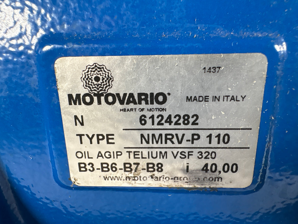 Motovario - 40:1 Worm Gear Reducer - NMRV - P 110 - Used - Big Liquidators