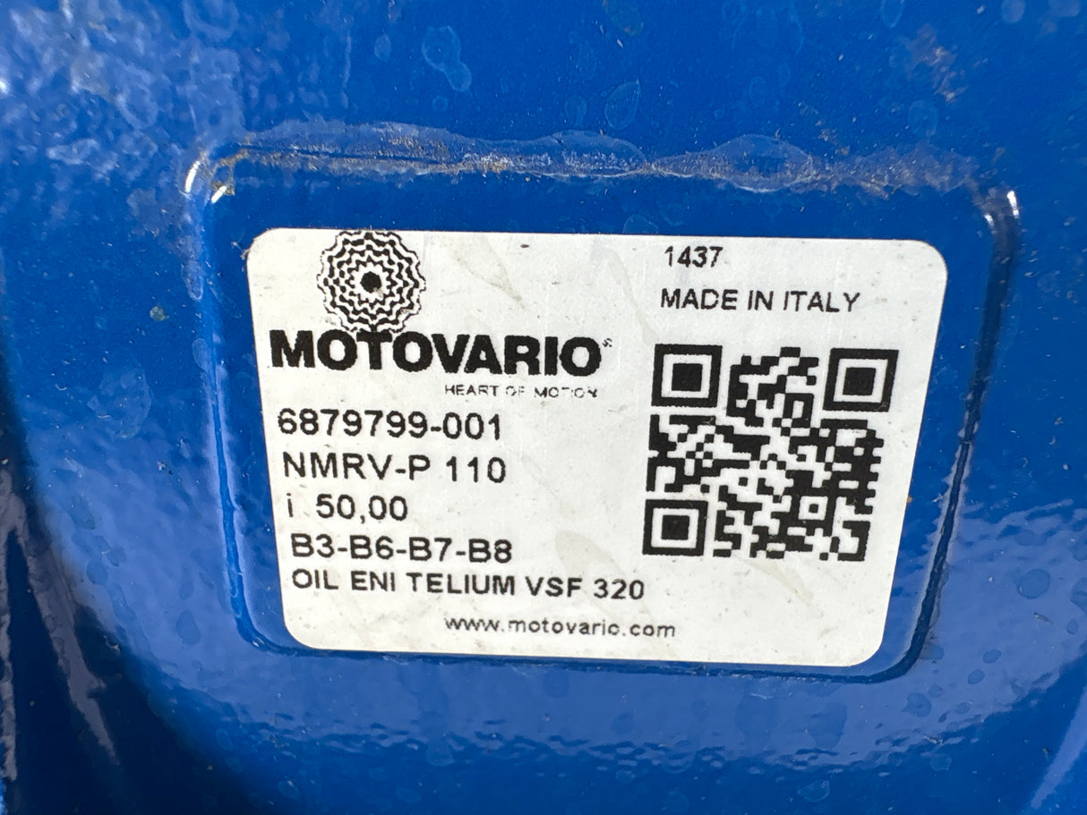 Motovario - 50:1 Worm gear Reducer - NMRV - P 110 - Used - Big Liquidators