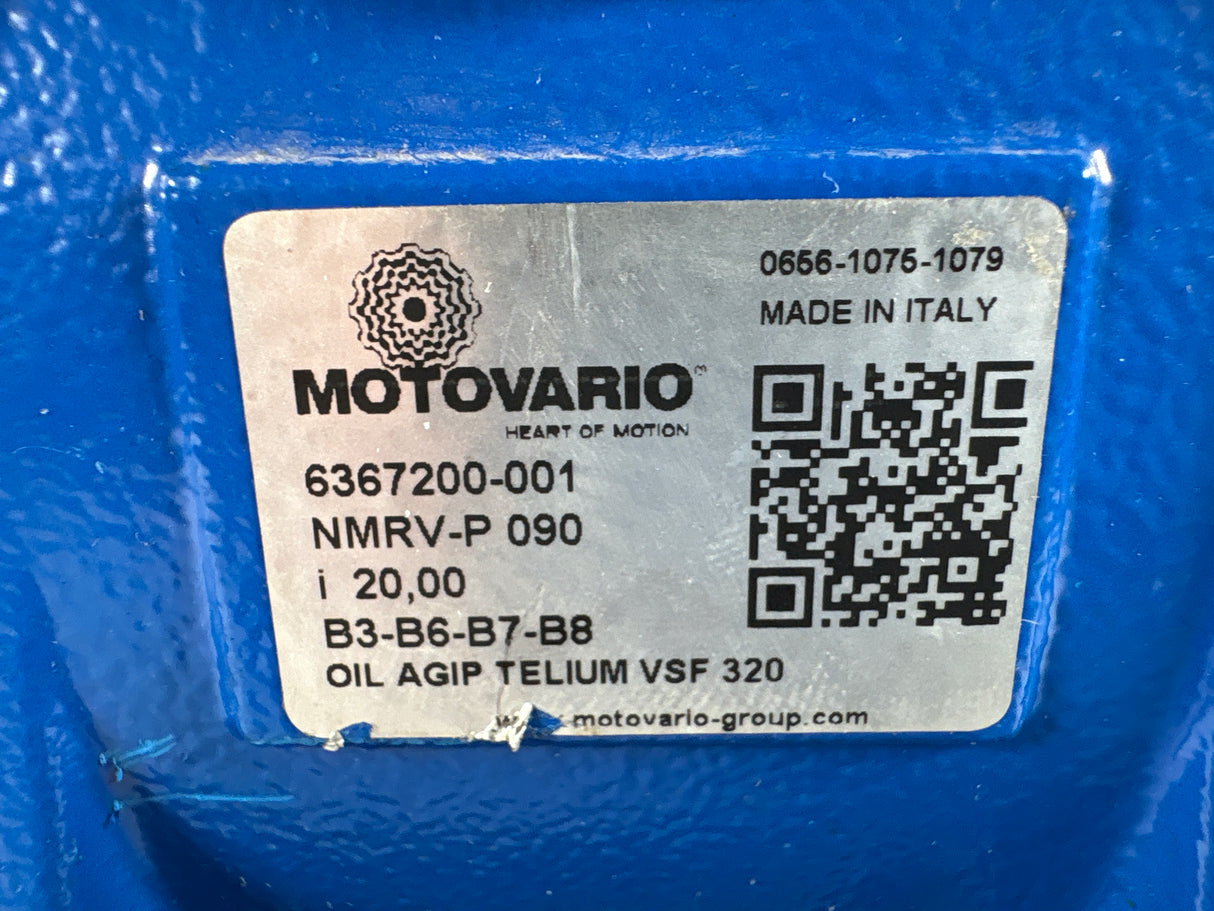 Motovario - 20:1 Worm Gear Reducer - NMRV - P 090 - Used - Big Liquidators