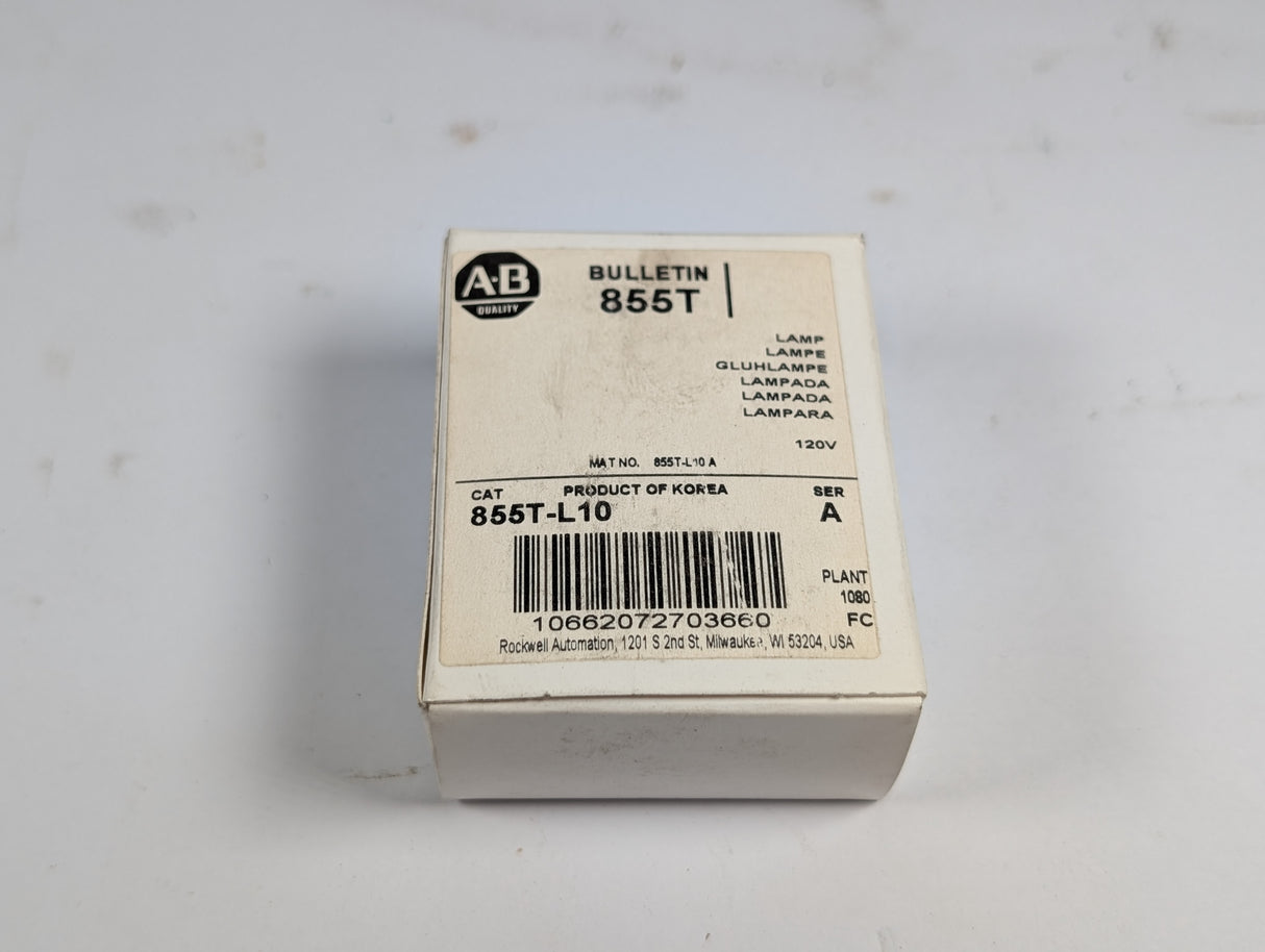 Allen Bradley - 70 mm Stack Lights,120V AC Incandescent Lamp - 855T - L10 - New - Big Liquidators