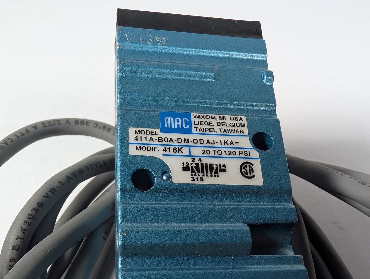 Mac Valves - Solenoid Valve - 411A - B0A - DM - DDAJ - 1KA= - New - Big Liquidators