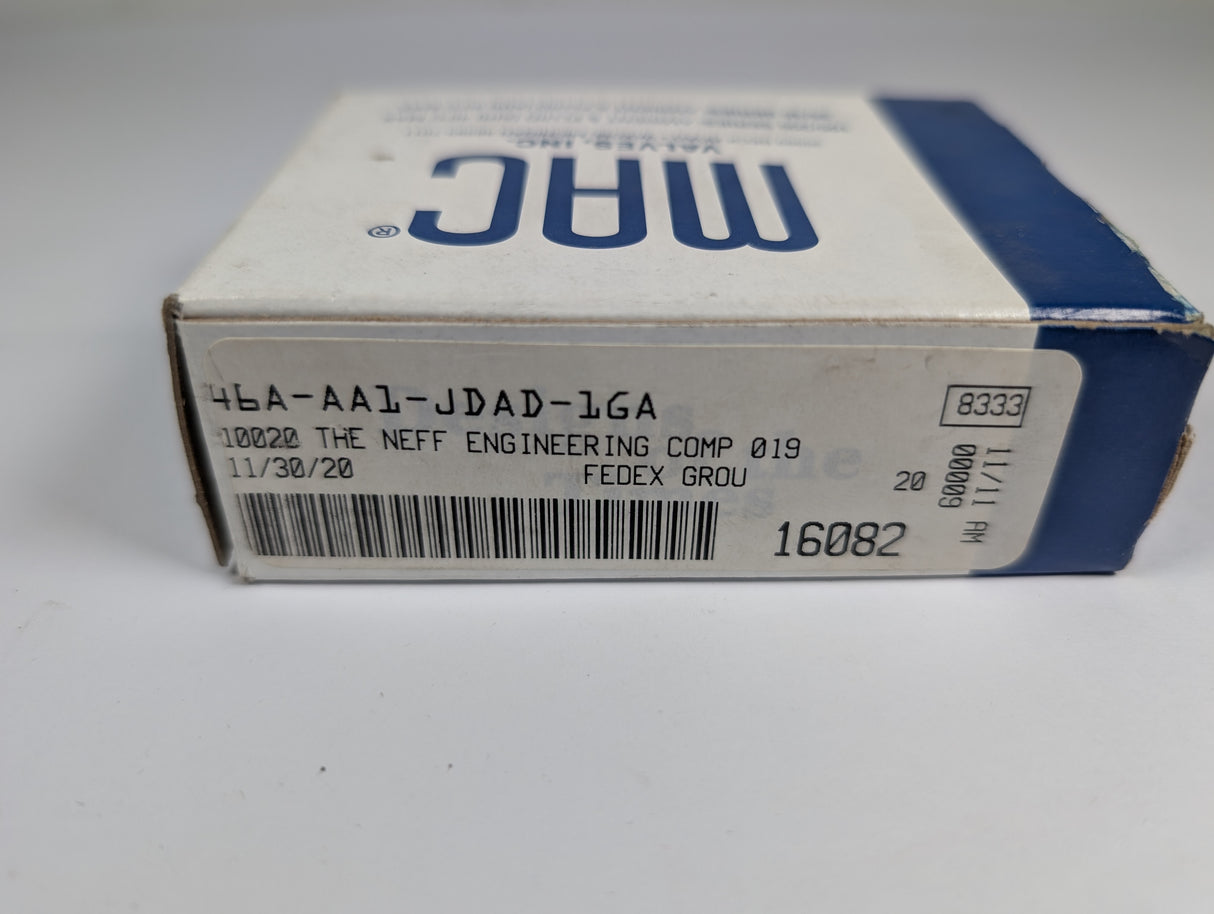 Mac Valves - Solenoid Valve - 46A - AA1 - JDAD - 1GA - New - Big Liquidators