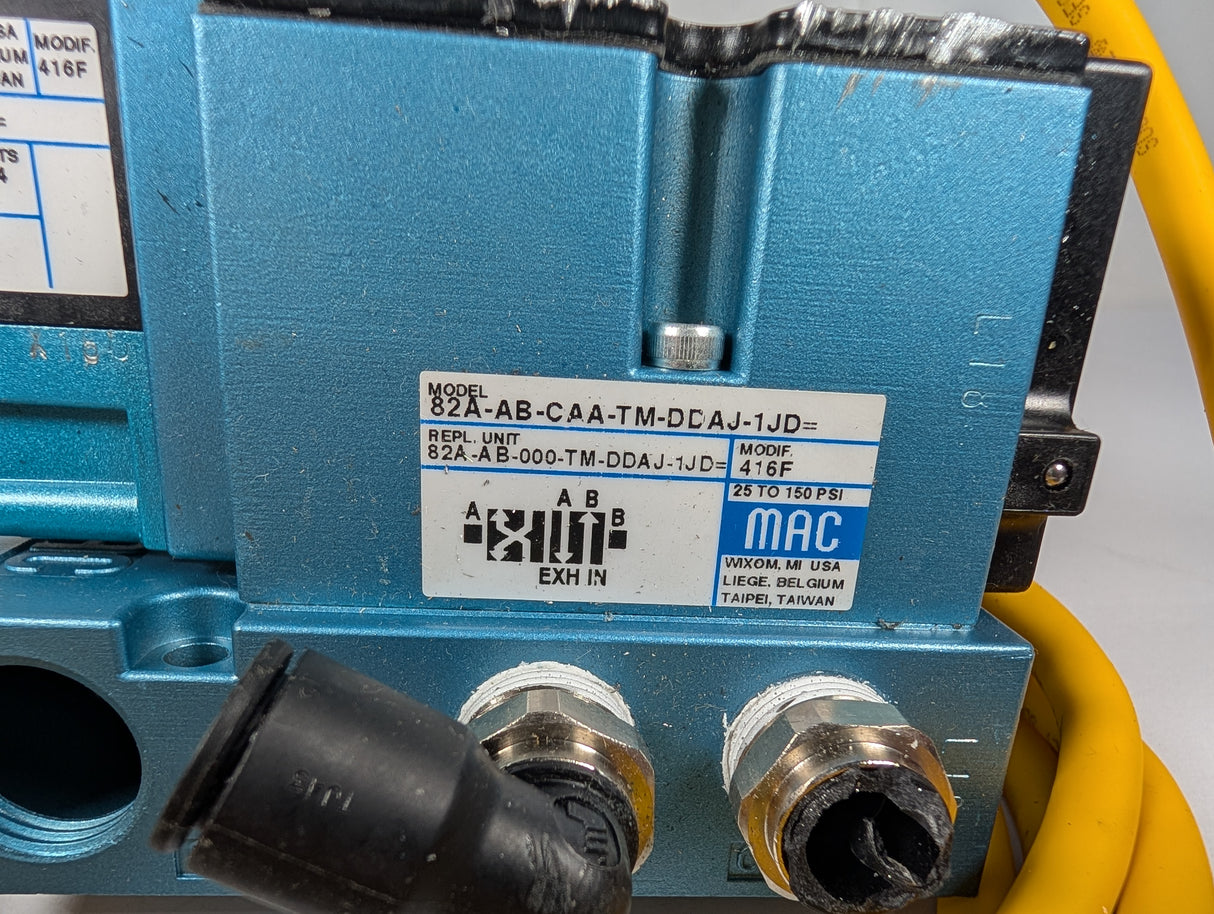 Mac Valves - 24V Solenoid Valve - 82A - AB - CAA - TM - DDAJ - 1JD= - Used - Big Liquidators