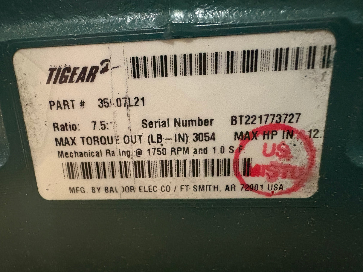 Dodge Tigear - 7.5:1 Gear Reducer - 35A07L21 - New - Big Liquidators