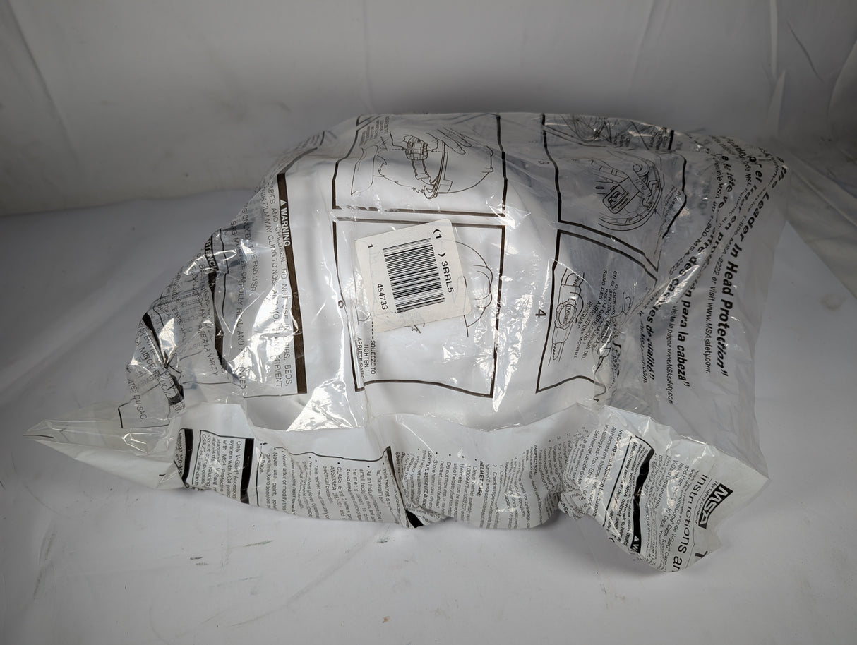 MSA - White Hard Hat with Pin lock Adjustment - 3RRL5 - New - Big Liquidators