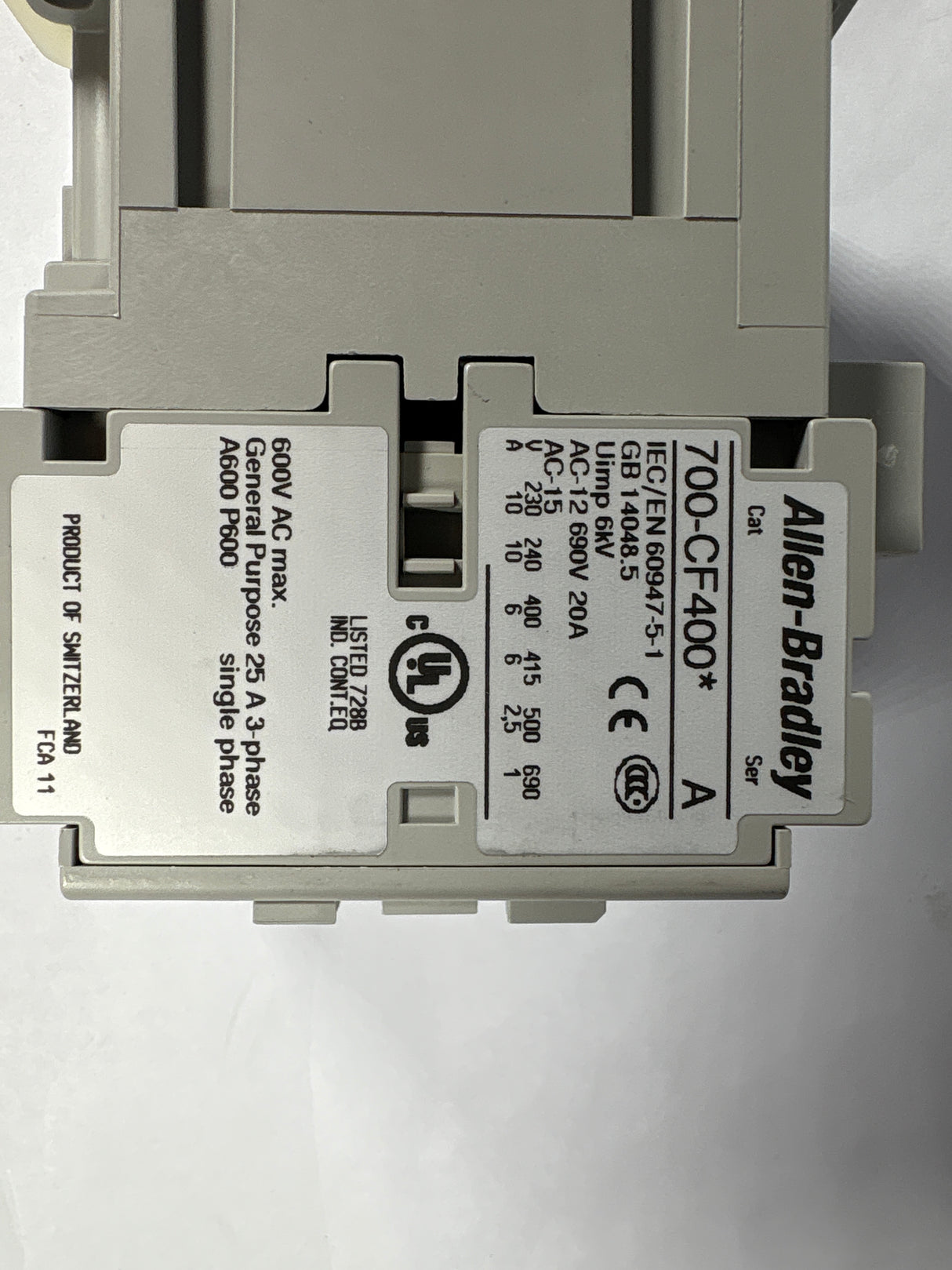 Allen Bradley - 110V Industrial Relay - 700 - CF400D - New - Big Liquidators