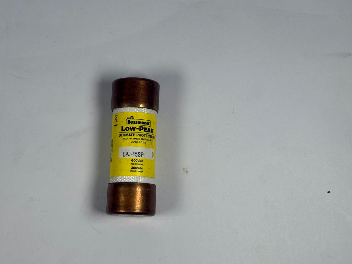 Bussmann - 15 AMP Low - Peak Class J Fuse - LPJ - 15SP - New - Big Liquidators