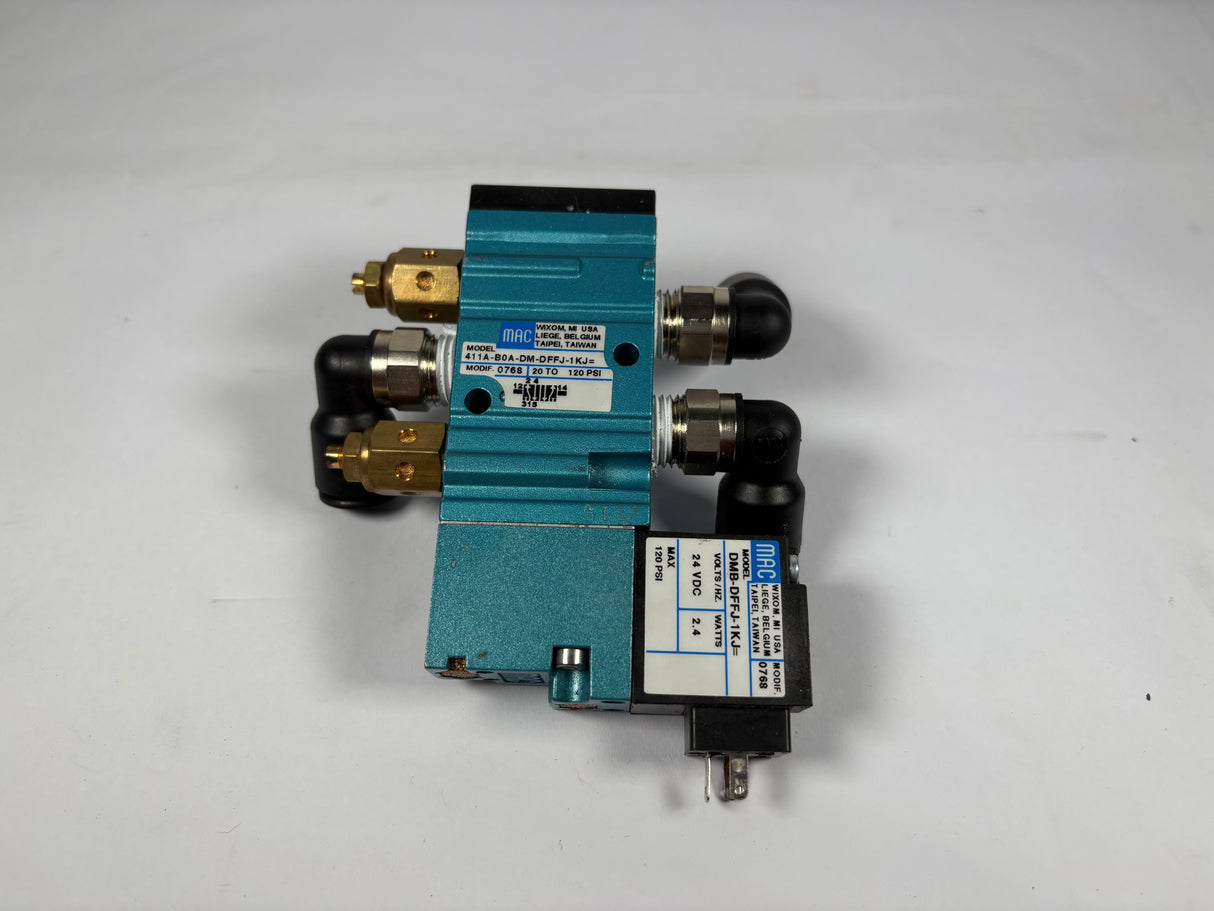Mac Valves - Solenoid Valve - 411A - B0A - DM - DFFJ - 1KJ= - New - Big Liquidators