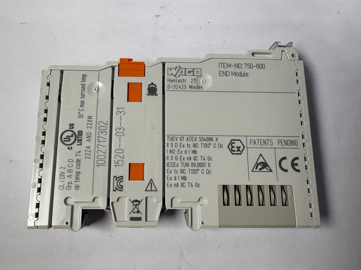 Wago - End Module - 750 - 600 - New - Big Liquidators