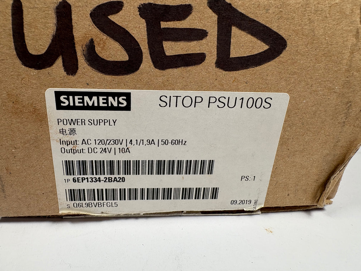 Siemens - SITOP Power Supply - 6EP1334 - 2BA20 - Used - Big Liquidators