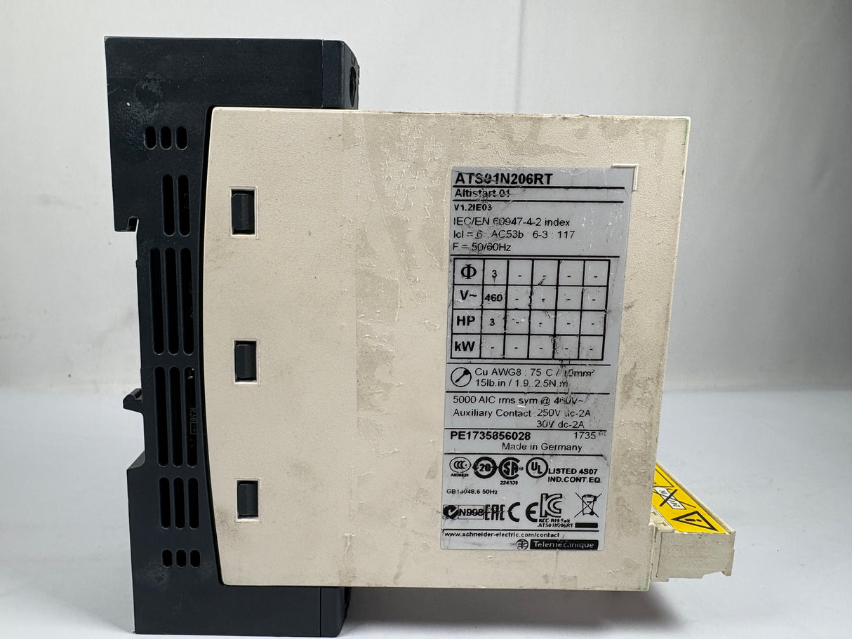 schneider Electric - Soft Starter for Asynchronous Motor - ATS01N206RT - Used - Big Liquidators
