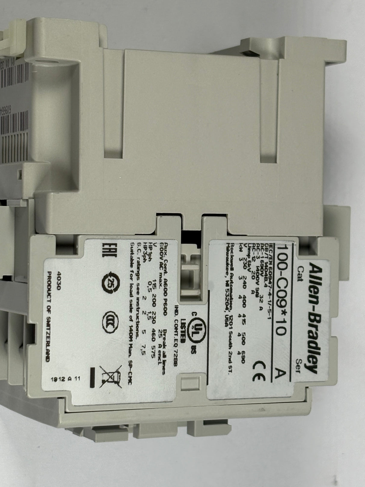 Allen Bradley - 25 AMP Contactor - 100 - C09*10 - New - Big Liquidators