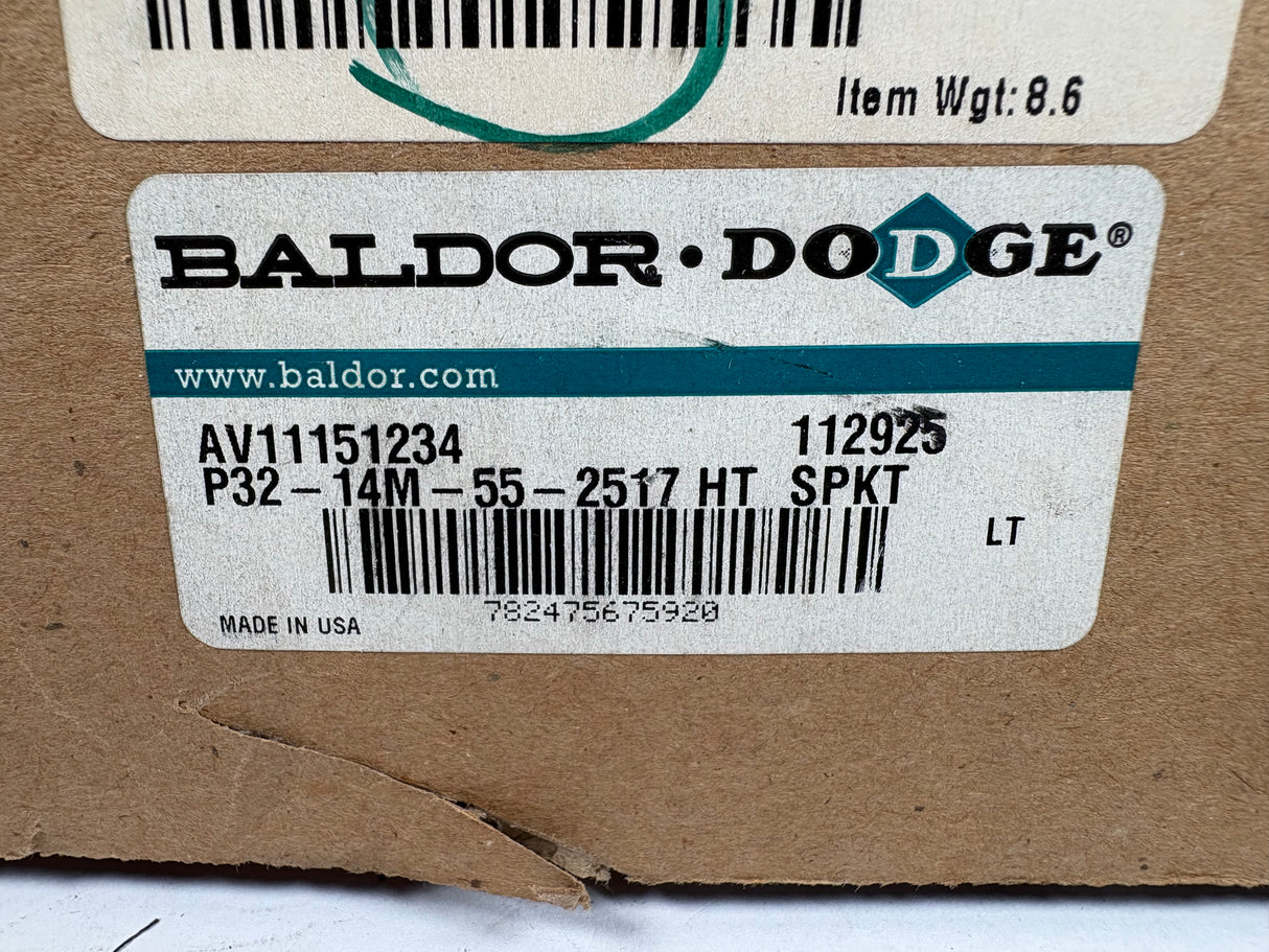 Dodge - High Torque Drive Belt Sprocket - P32 - 14M - 55 - 2517 - New - Big Liquidators