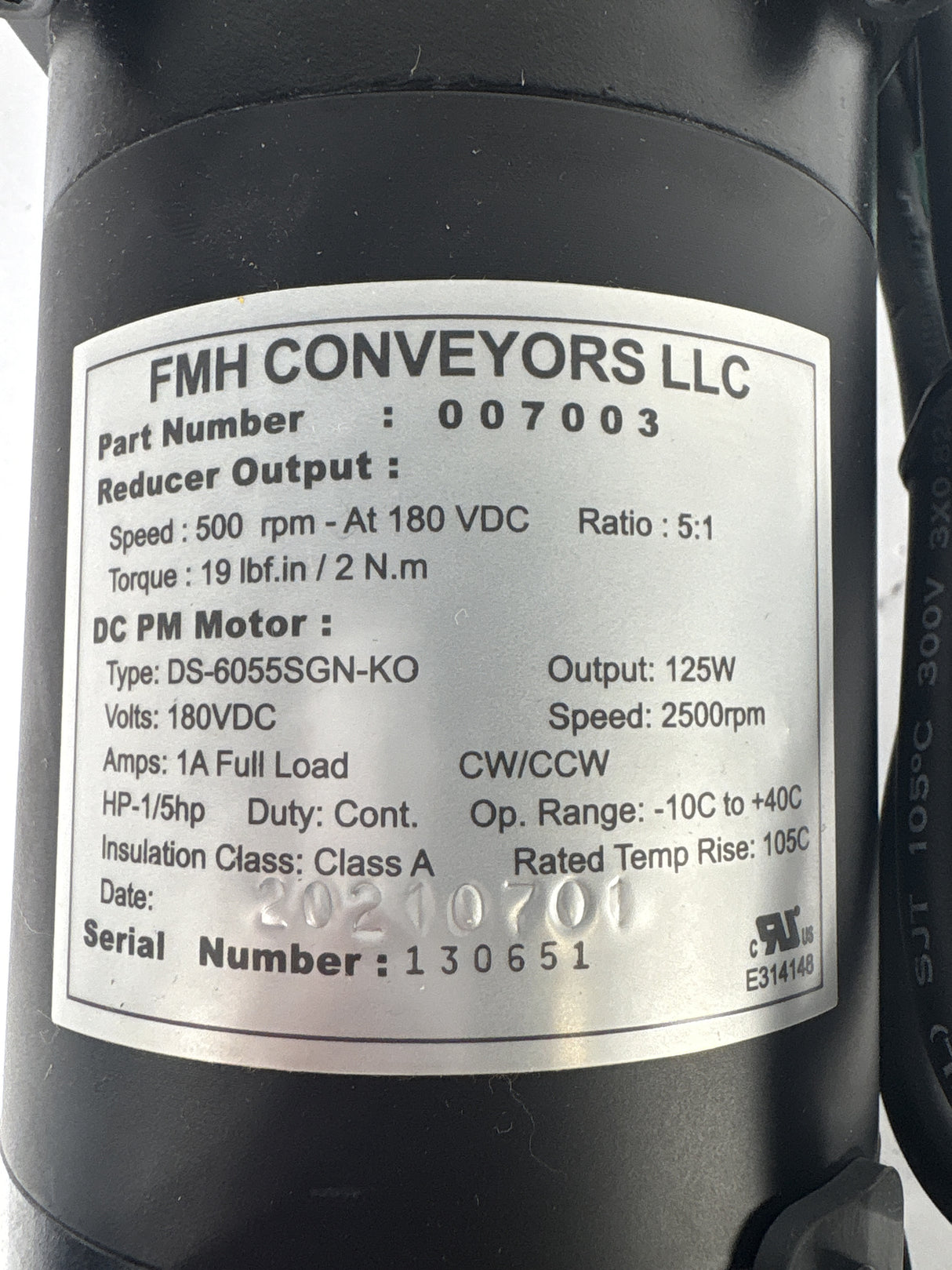 FMH - 1/5 HP Electric Motor - DS - 6055SGN - KO - New - Big Liquidators