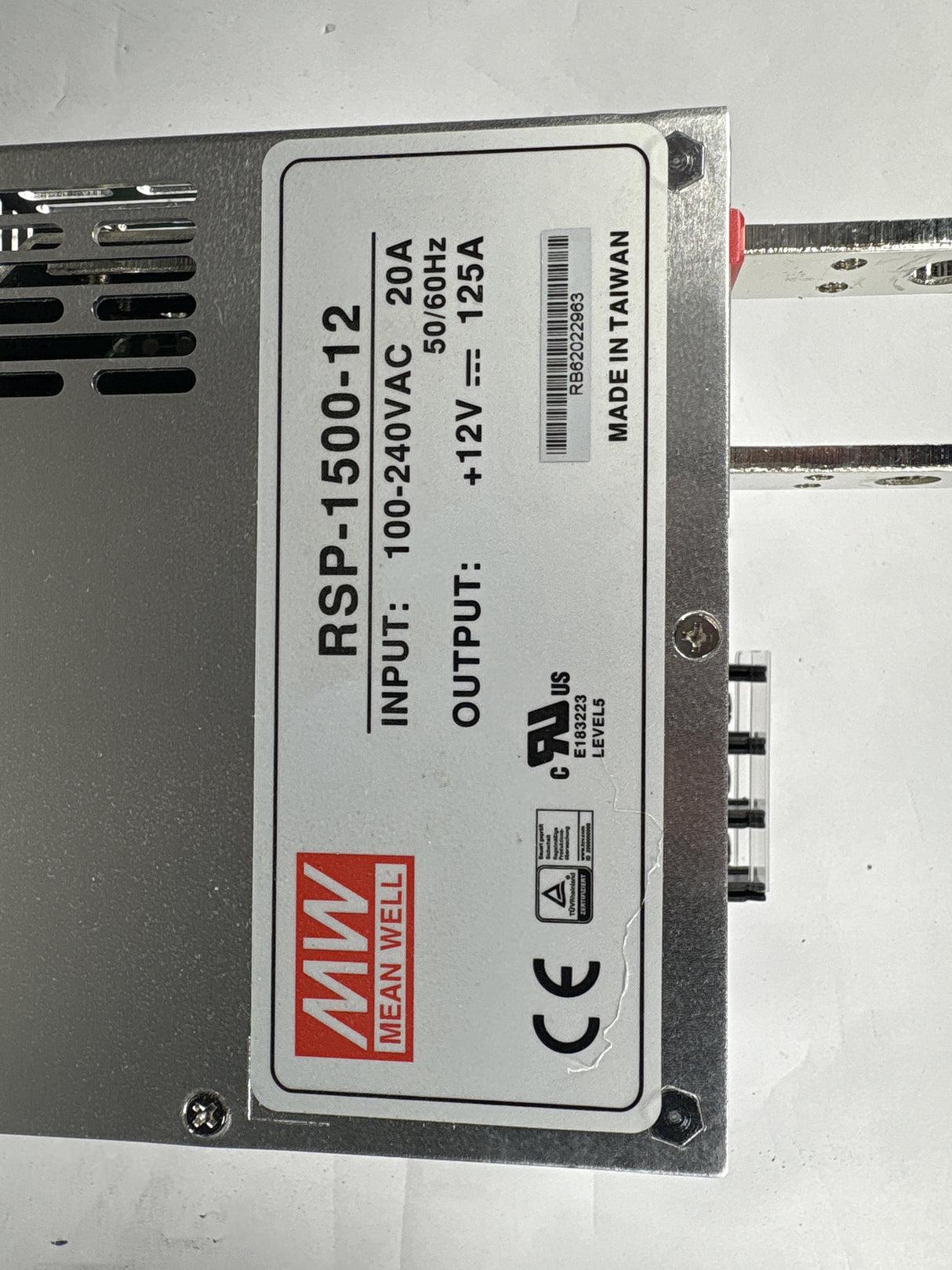 Mean Well - 1500 Watt AC to DC Power Supply - RSP - 1500 - 12 - New - Big Liquidators