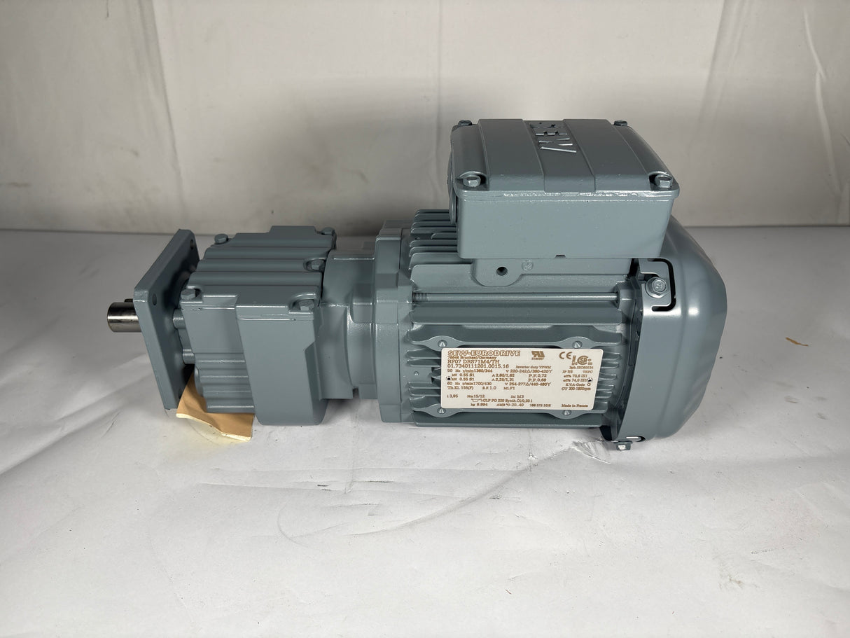 Sew - Eurodrive - 0.7 HP Helical - Bevel Gearmotor - RF07 DRS71M4/TH - New - Big Liquidators