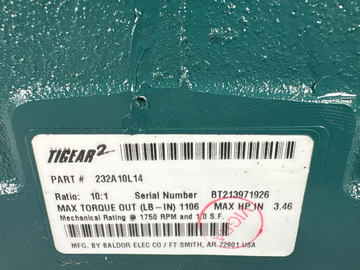 Dodge Tigear - 10:1 Gear Reducer - 202A10L14 - New - Big Liquidators