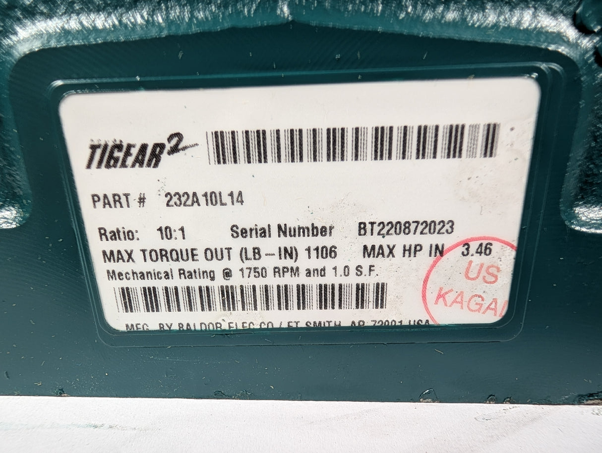 Dodge Tigear - 10:1 Gear Reducer - 232A10L14 - New - Big Liquidators