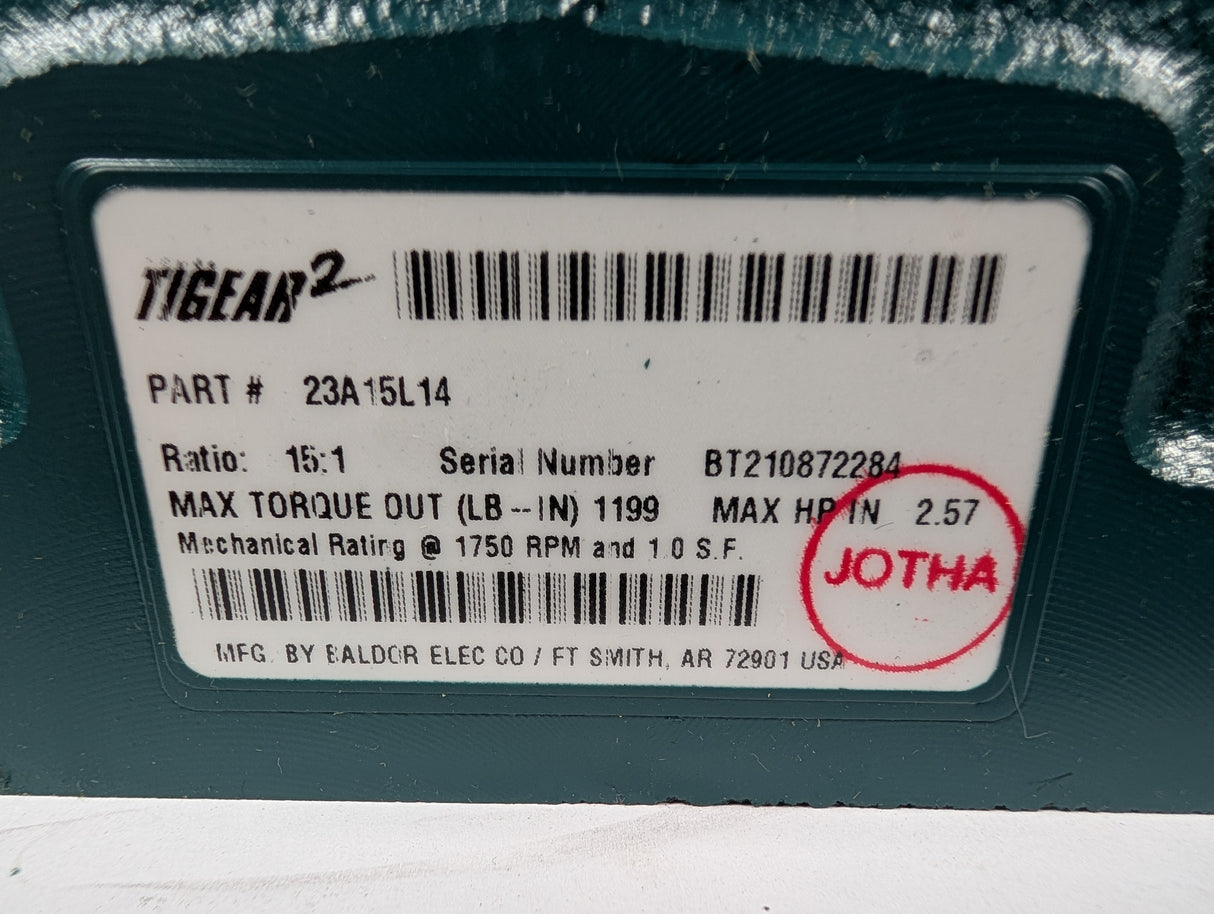 Dodge Tigear - 15:1 Gear Reducer - 23A15L14 - New - Big Liquidators