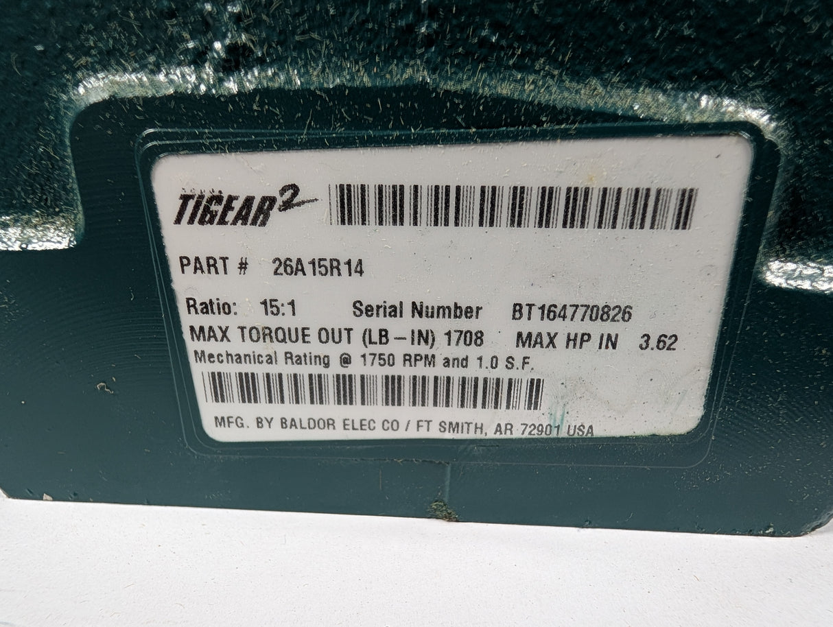 Dodge Tigear - 15:1 Gear Reducer - 26A15R14 - New - Big Liquidators