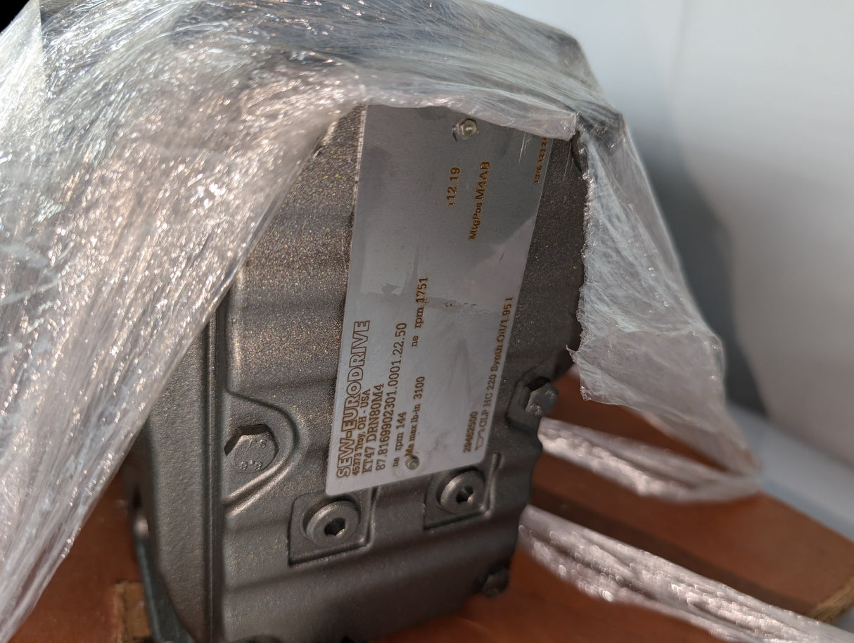 Sew - Eurodrive - 1 HP Helical Bevel Gearmotor - KT47 DRN80M4 - New - Big Liquidators
