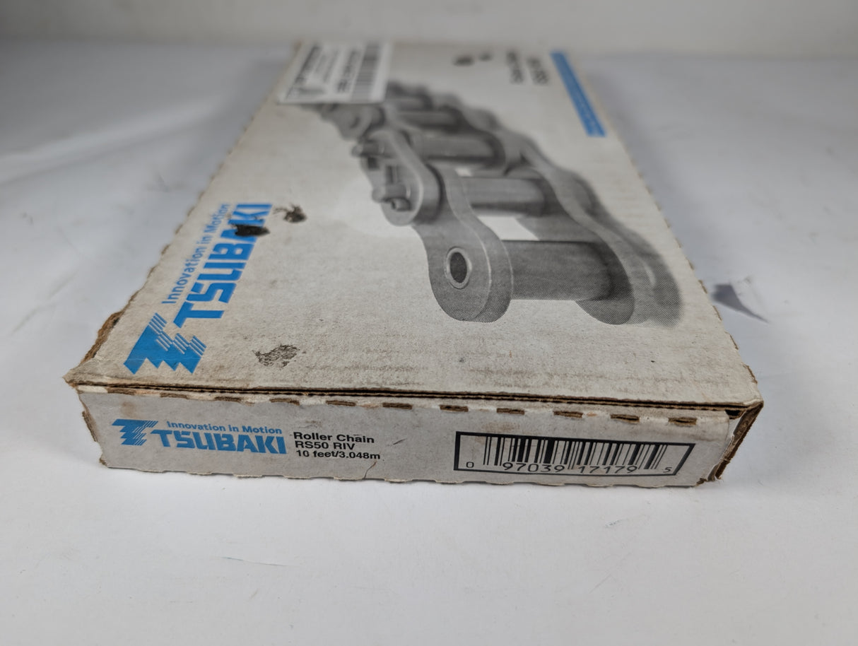 Tsubaki - 10 ft Roller Chain Section - RS50 RIV - New - Big Liquidators