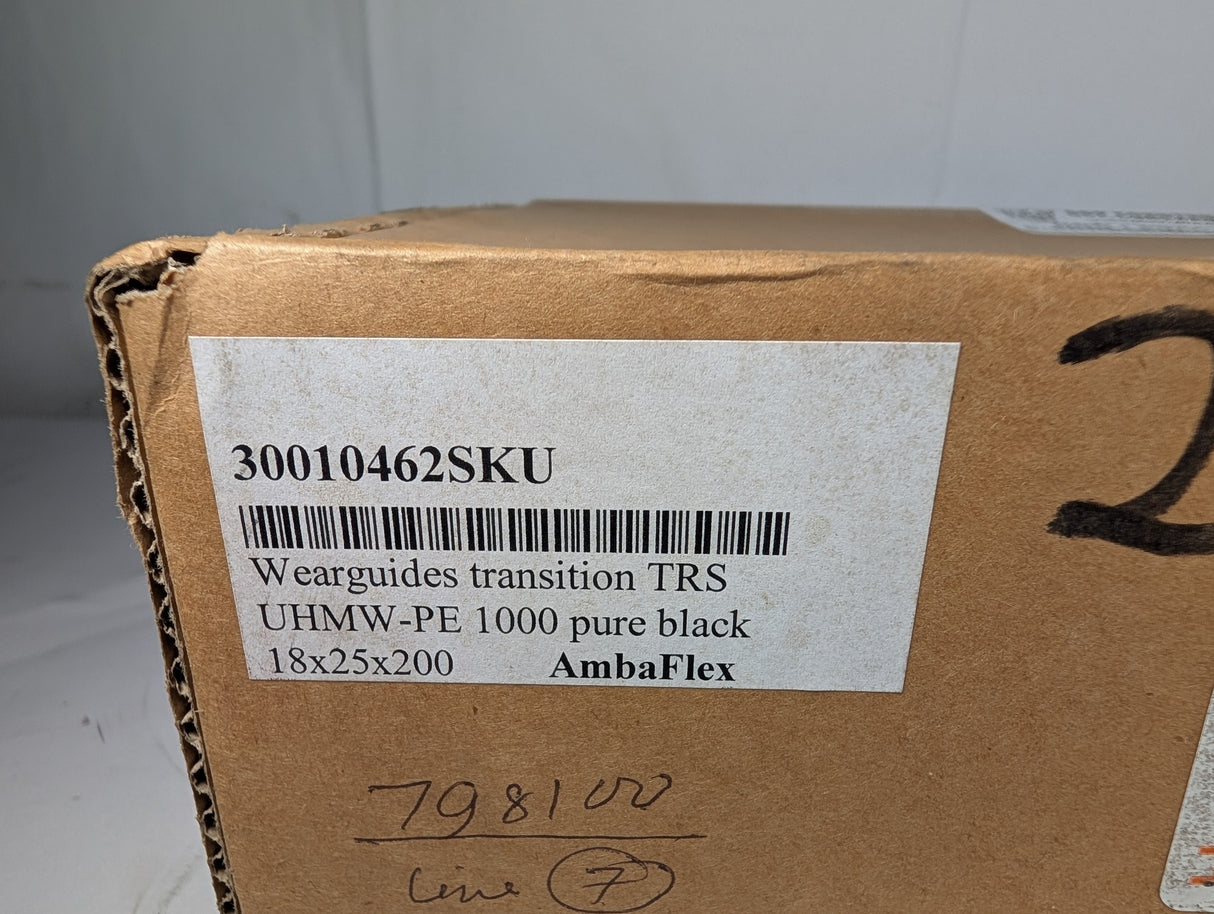 AmbaFlex - Wearguides Transition TS UHMW - PE 1000 Pure Black - 30010462SKU - New - Big Liquidators